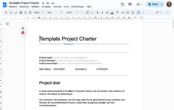 Project Charter Template