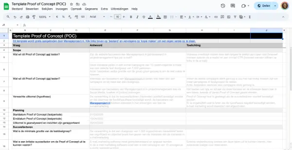 Template Proof of Concept